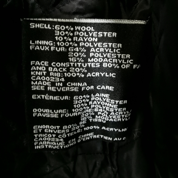 London Fog Faux Fur-Trimmed Wool-Blend Jacket - Picture 5 of 5